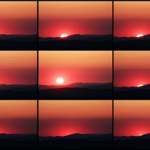 Collage Sonnenuntergang mit Rahmen